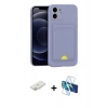 MARSİLYAN™- iPhone 11 Kılıf Vadi Çizgi Prime - Siyah 3D Antistatik Seramik Nano Ekran Koruyucu + Renkli Kamera Lens Koruma Cam - SI