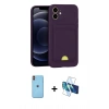 MARSİLYAN™- iPhone 11 Kılıf Vadi Çizgi Prime - Siyah 3D Antistatik Seramik Nano Ekran Koruyucu + Neon Fosforlu Kamera Lens - TU