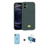 MARSİLYAN™- iPhone 11 Kılıf Vadi Çizgi Prime - Siyah 3D Antistatik Seramik Nano Ekran Koruyucu + Neon Fosforlu Kamera Lens - TU