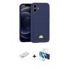 MARSİLYAN™- iPhone 11 Kılıf Vadi Çizgi Prime - Siyah 3D Antistatik Seramik Nano Ekran Koruyucu + Renkli Kamera Lens Koruma Cam - TU