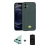 MARSİLYAN™- iPhone 11 Kılıf Vadi Çizgi Prime - Siyah 6D Antistatik Mat Seramik Hayalet Nano Ekran Koruyucu + Raze Metal Kamera Lens - MI