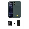 MARSİLYAN™- iPhone 11 Kılıf Vadi Çizgi Prime - Siyah 6D Antistatik Mat Seramik Hayalet Nano Ekran Koruyucu + PVD Metal Kamera Lens - TU