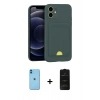 MARSİLYAN™- iPhone 11 Kılıf Vadi Çizgi Prime - Siyah 6D Antistatik Mat Seramik Hayalet Nano Ekran Koruyucu + Neon Fosforlu Kamera Lens - MI