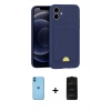 MARSİLYAN™- iPhone 11 Kılıf Vadi Çizgi Prime - Siyah 6D Antistatik Mat Seramik Hayalet Nano Ekran Koruyucu + Neon Fosforlu Kamera Lens - MI