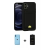 MARSİLYAN™- iPhone 11 Kılıf Vadi Çizgi Prime - Siyah 6D Antistatik Mat Seramik Hayalet Nano Ekran Koruyucu + Neon Fosforlu Kamera Lens - MI