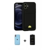 MARSİLYAN™- iPhone 11 Kılıf Vadi Çizgi Prime - Siyah 6D Antistatik Mat Seramik Hayalet Nano Ekran Koruyucu + Neon Fosforlu Kamera Lens - TU