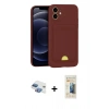 MARSİLYAN™- iPhone 11 Kılıf Vadi Çizgi Prime - Siyah 6D Mat Seramik Hayalet Nano Ekran Koruyucu + Pers Alüminyum Kamera Lens - GI