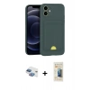 MARSİLYAN™- iPhone 11 Kılıf Vadi Çizgi Prime - Siyah 6D Mat Seramik Hayalet Nano Ekran Koruyucu + Pers Alüminyum Kamera Lens - GI