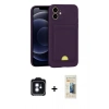 MARSİLYAN™- iPhone 11 Kılıf Vadi Çizgi Prime - Siyah 6D Mat Seramik Hayalet Nano Ekran Koruyucu + PVD Metal Kamera Lens - MI