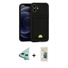 MARSİLYAN™- iPhone 11 Kılıf Vadi Çizgi Prime - Siyah 6D Mat Seramik Hayalet Nano Ekran Koruyucu + Raze Metal Kamera Lens - MI