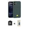 MARSİLYAN™- iPhone 11 Kılıf Vadi Çizgi Prime - Siyah 6D Mat Seramik Hayalet Nano Ekran Koruyucu + PVD Metal Kamera Lens - SH