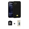MARSİLYAN™- iPhone 11 Kılıf Vadi Çizgi Prime - Siyah 6D Mat Seramik Hayalet Nano Ekran Koruyucu + PVD Metal Kamera Lens - TU