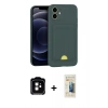 MARSİLYAN™- iPhone 11 Kılıf Vadi Çizgi Prime - Siyah 6D Mat Seramik Hayalet Nano Ekran Koruyucu + PVD Metal Kamera Lens - TU