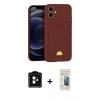 MARSİLYAN™- iPhone 11 Kılıf Vadi Çizgi Prime - Siyah 6D Mat Seramik Hayalet Nano Ekran Koruyucu + PVD Metal Kamera Lens - TU