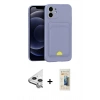 MARSİLYAN™- iPhone 11 Kılıf Vadi Çizgi Prime - Siyah 6D Mat Seramik Hayalet Nano Ekran Koruyucu + Raze Metal Kamera Lens - GS