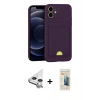 MARSİLYAN™- iPhone 11 Kılıf Vadi Çizgi Prime - Siyah 6D Mat Seramik Hayalet Nano Ekran Koruyucu + Raze Metal Kamera Lens - GS