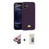 MARSİLYAN™- iPhone 11 Kılıf Vadi Çizgi Prime - Siyah 6D Mat Seramik Hayalet Nano Ekran Koruyucu + Raze Metal Kamera Lens - SH