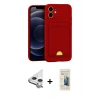 MARSİLYAN™- iPhone 11 Kılıf Vadi Çizgi Prime - Siyah 6D Mat Seramik Hayalet Nano Ekran Koruyucu + Raze Metal Kamera Lens - GS