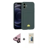 MARSİLYAN™- iPhone 11 Kılıf Vadi Çizgi Prime - Siyah 6D Mat Seramik Hayalet Nano Ekran Koruyucu + Raze Metal Kamera Lens - SH