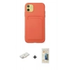 MARSİLYAN™- iPhone 11 Kılıf Vadi Çizgi Prime - Siyah 6D Mat Seramik Hayalet Nano Ekran Koruyucu + Renkli Kamera Lens Koruma Cam - YL