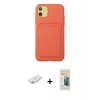 MARSİLYAN™- iPhone 11 Kılıf Vadi Çizgi Prime - Siyah 6D Mat Seramik Hayalet Nano Ekran Koruyucu + Renkli Kamera Lens Koruma Cam - SI