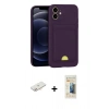 MARSİLYAN™- iPhone 11 Kılıf Vadi Çizgi Prime - Siyah 6D Mat Seramik Hayalet Nano Ekran Koruyucu + Renkli Kamera Lens Koruma Cam - YL