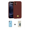 MARSİLYAN™- iPhone 11 Kılıf Vadi Çizgi Prime - Siyah 6D Mat Seramik Hayalet Nano Ekran Koruyucu + Neon Fosforlu Kamera Lens - TU