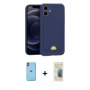 MARSİLYAN™- iPhone 11 Kılıf Vadi Çizgi Prime - Siyah 6D Mat Seramik Hayalet Nano Ekran Koruyucu + Neon Fosforlu Kamera Lens - TU