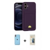 MARSİLYAN™- iPhone 11 Kılıf Vadi Çizgi Prime - Siyah 6D Mat Seramik Hayalet Nano Ekran Koruyucu + Neon Fosforlu Kamera Lens - TU