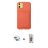 MARSİLYAN™- iPhone 11 Kılıf Vadi Çizgi Prime - Siyah Bilvis 3D Cam Ekran Koruyucu + Pers Alüminyum Kamera Lens - GI