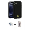 MARSİLYAN™- iPhone 11 Kılıf Vadi Çizgi Prime - Siyah Bilvis 3D Cam Ekran Koruyucu + Pers Alüminyum Kamera Lens - GI