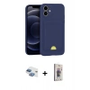 MARSİLYAN™- iPhone 11 Kılıf Vadi Çizgi Prime - Siyah Bilvis 3D Cam Ekran Koruyucu + Pers Alüminyum Kamera Lens - GI