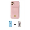 MARSİLYAN™- iPhone 11 Kılıf Vadi Çizgi Prime - Siyah Bilvis 3D Cam Ekran Koruyucu + Neon Fosforlu Kamera Lens - MI