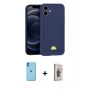 MARSİLYAN™- iPhone 11 Kılıf Vadi Çizgi Prime - Siyah Bilvis 3D Cam Ekran Koruyucu + Neon Fosforlu Kamera Lens - MI