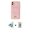 MARSİLYAN™- iPhone 11 Kılıf Vadi Çizgi Prime - Siyah Bilvis 3D Cam Ekran Koruyucu + Raze Metal Kamera Lens - MI