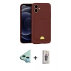 MARSİLYAN™- iPhone 11 Kılıf Vadi Çizgi Prime - Siyah Bilvis 3D Cam Ekran Koruyucu + Raze Metal Kamera Lens - MI