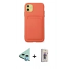 MARSİLYAN™- iPhone 11 Kılıf Vadi Çizgi Prime - Siyah Bilvis 3D Cam Ekran Koruyucu + Raze Metal Kamera Lens - MI