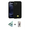 MARSİLYAN™- iPhone 11 Kılıf Vadi Çizgi Prime - Siyah Bilvis 3D Cam Ekran Koruyucu + Raze Metal Kamera Lens - MI