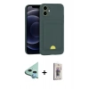 MARSİLYAN™- iPhone 11 Kılıf Vadi Çizgi Prime - Siyah Bilvis 3D Cam Ekran Koruyucu + Raze Metal Kamera Lens - MI