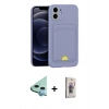 MARSİLYAN™- iPhone 11 Kılıf Vadi Çizgi Prime - Siyah Bilvis 3D Cam Ekran Koruyucu + Raze Metal Kamera Lens - MI