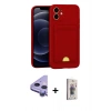 MARSİLYAN™- iPhone 11 Kılıf Vadi Çizgi Prime - Siyah Bilvis 3D Cam Ekran Koruyucu + Raze Metal Kamera Lens - MR