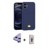 MARSİLYAN™- iPhone 11 Kılıf Vadi Çizgi Prime - Siyah Bilvis 3D Cam Ekran Koruyucu + Raze Metal Kamera Lens - MR