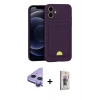 MARSİLYAN™- iPhone 11 Kılıf Vadi Çizgi Prime - Siyah Bilvis 3D Cam Ekran Koruyucu + Raze Metal Kamera Lens - MR