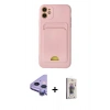 MARSİLYAN™- iPhone 11 Kılıf Vadi Çizgi Prime - Siyah Bilvis 3D Cam Ekran Koruyucu + Raze Metal Kamera Lens - MR