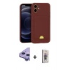 MARSİLYAN™- iPhone 11 Kılıf Vadi Çizgi Prime - Siyah Bilvis 3D Cam Ekran Koruyucu + Raze Metal Kamera Lens - MR