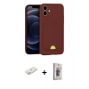 MARSİLYAN™- iPhone 11 Kılıf Vadi Çizgi Prime - Siyah Bilvis 3D Cam Ekran Koruyucu + Renkli Kamera Lens Koruma Cam - TU