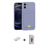 MARSİLYAN™- iPhone 11 Kılıf Vadi Çizgi Prime - Siyah Bilvis 3D Cam Ekran Koruyucu + Renkli Kamera Lens Koruma Cam - TU