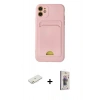 MARSİLYAN™- iPhone 11 Kılıf Vadi Çizgi Prime - Siyah Bilvis 3D Cam Ekran Koruyucu + Renkli Kamera Lens Koruma Cam - TU