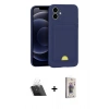 MARSİLYAN™- iPhone 11 Kılıf Vadi Çizgi Prime - Siyah Bilvis 3D Cam Ekran Koruyucu + Şeffaf Kamera Lens Koruma Cam