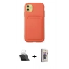 MARSİLYAN™- iPhone 11 Kılıf Vadi Çizgi Prime - Siyah Bilvis 3D Cam Ekran Koruyucu + Şeffaf Kamera Lens Koruma Cam